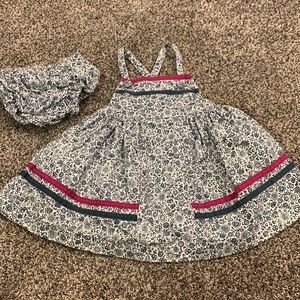 Tea Girls Dress with Diaper Cover 6-12mo